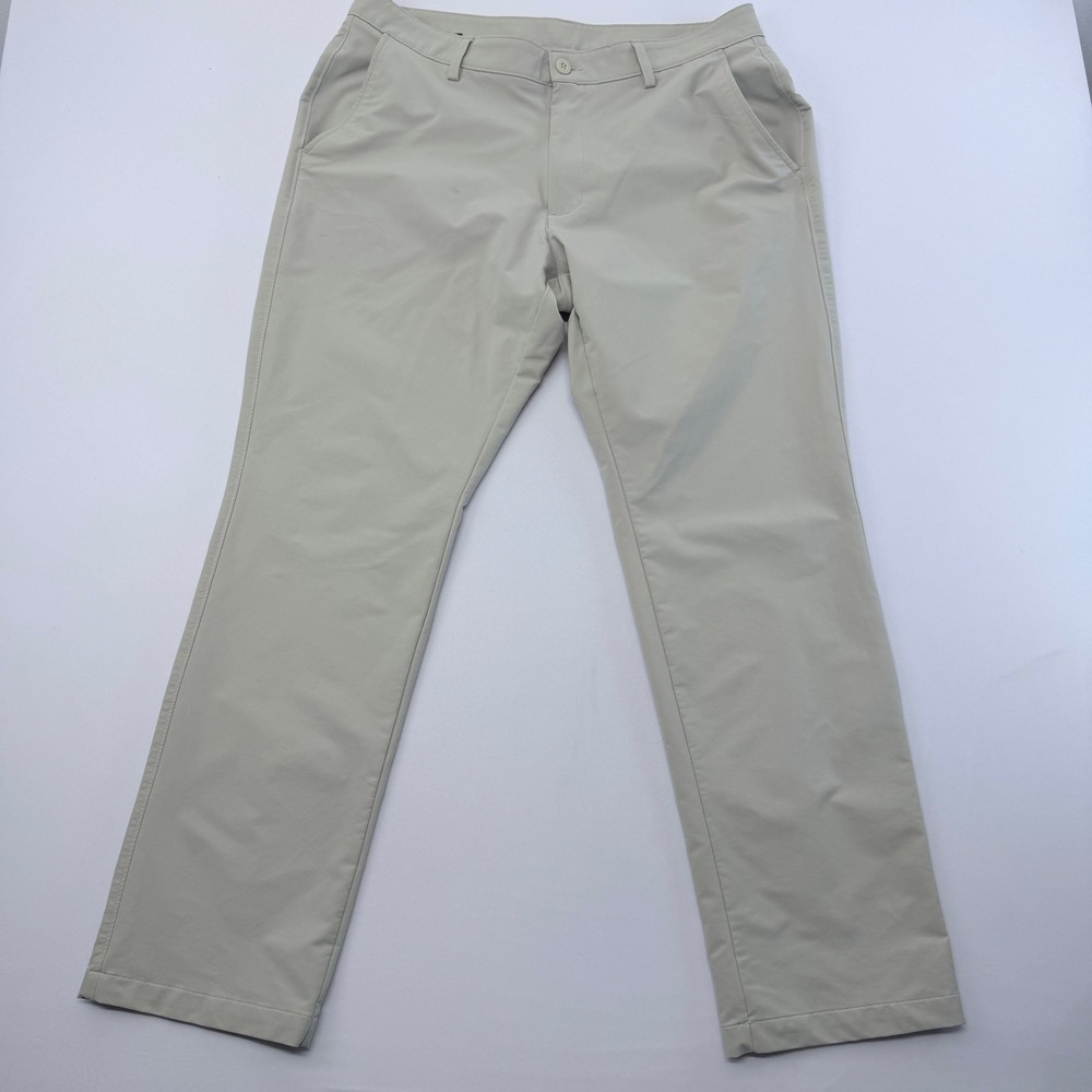 Under Armour Mens Golf Pants Khaki Tan Straight Leg 38/32